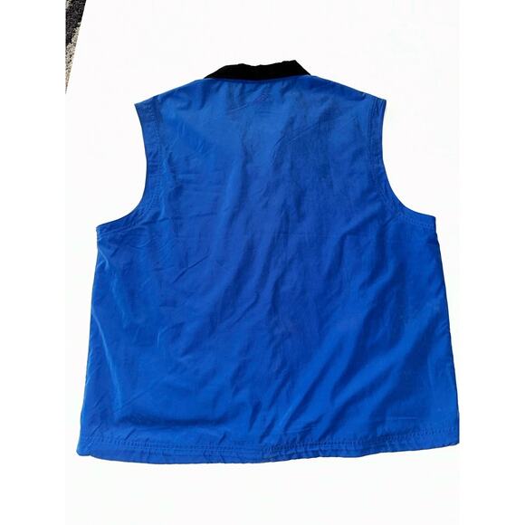Glen Echo Mens Large Golf Vest Full Zip Water Repellent Pockets Blue - Picture 5 of 5